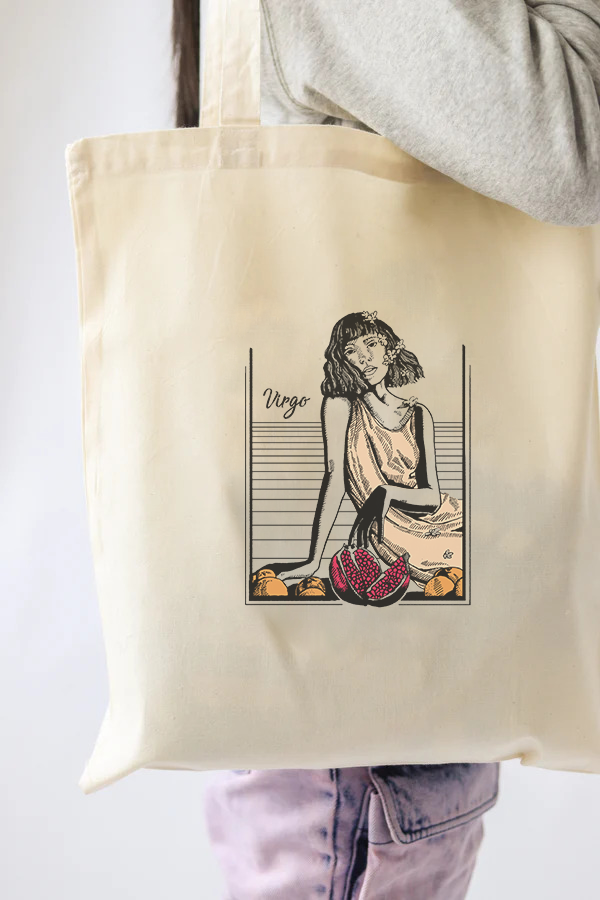 Virgo Tote Bag - Vegan - 100% Organic Cotton