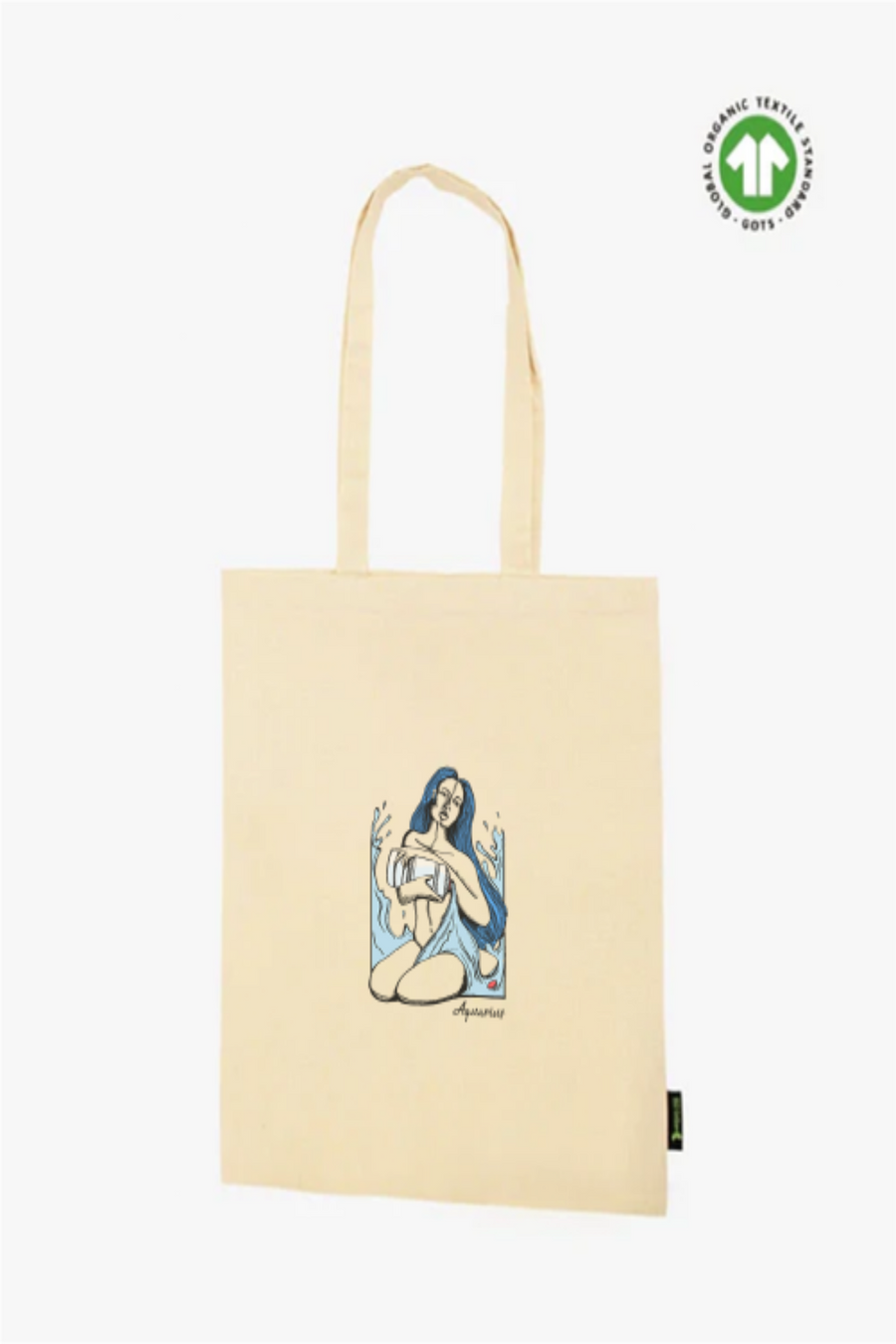 Aquarius Tote Bag - Vegan - 100% Organic Cotton