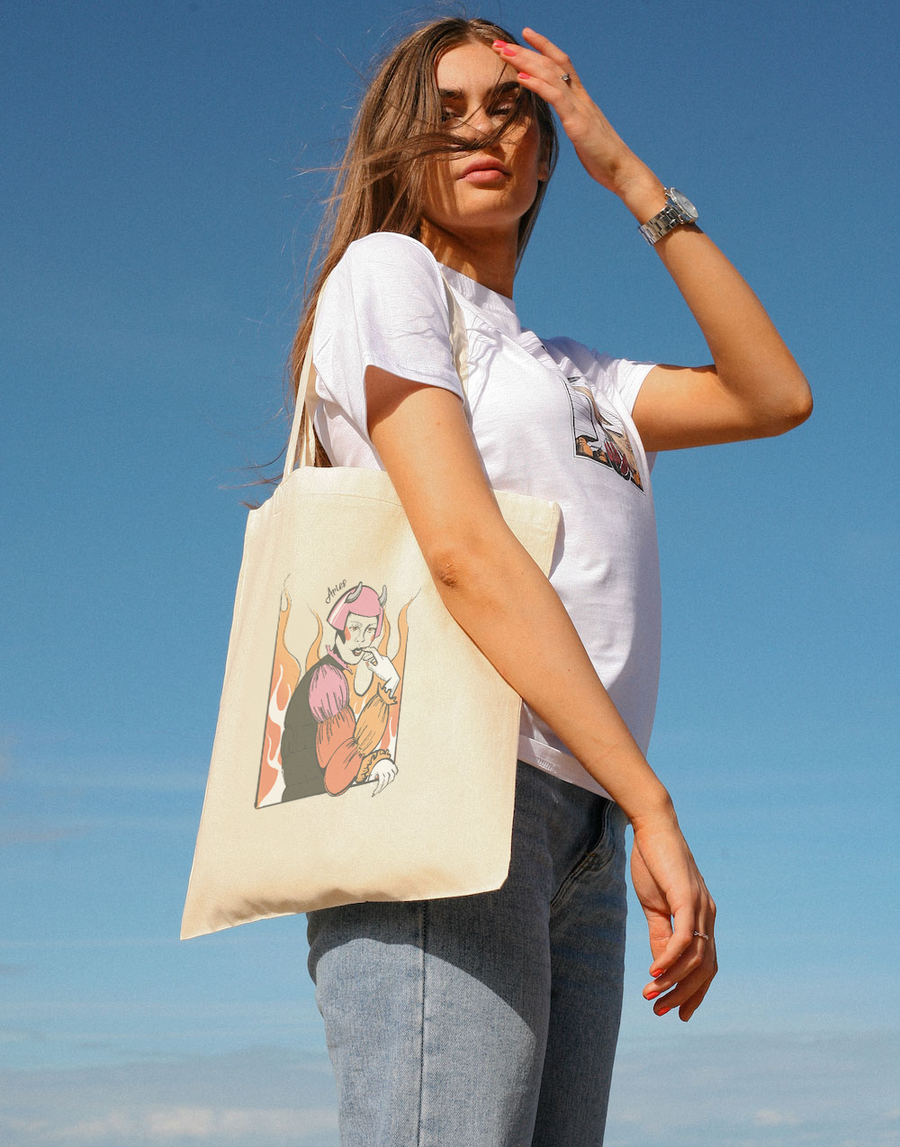 Aries Tote Bag - Vegan - 100% organic cotton