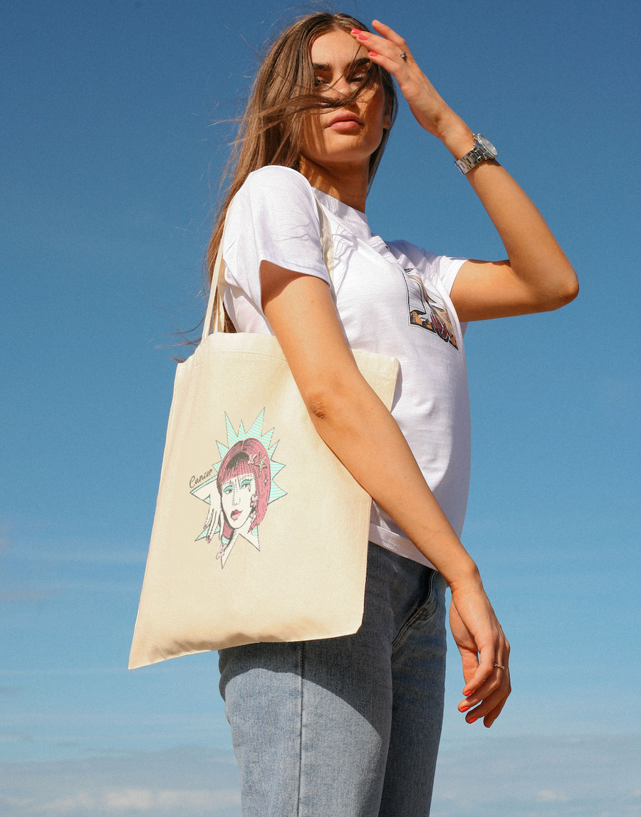 Cancer Tote Bag - Vegan - 100% Organic Cotton