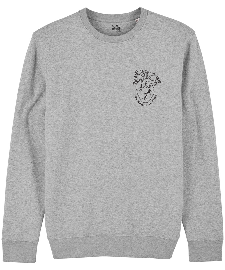 My Heart is Vegan - Unisex Sustainable Sweatshirt - NEW for 2024