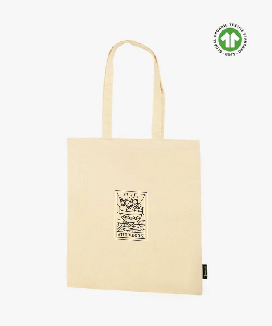 NEW Design - The Vegan Tarot Card - Vegan - 100% Organic Cotton Bag