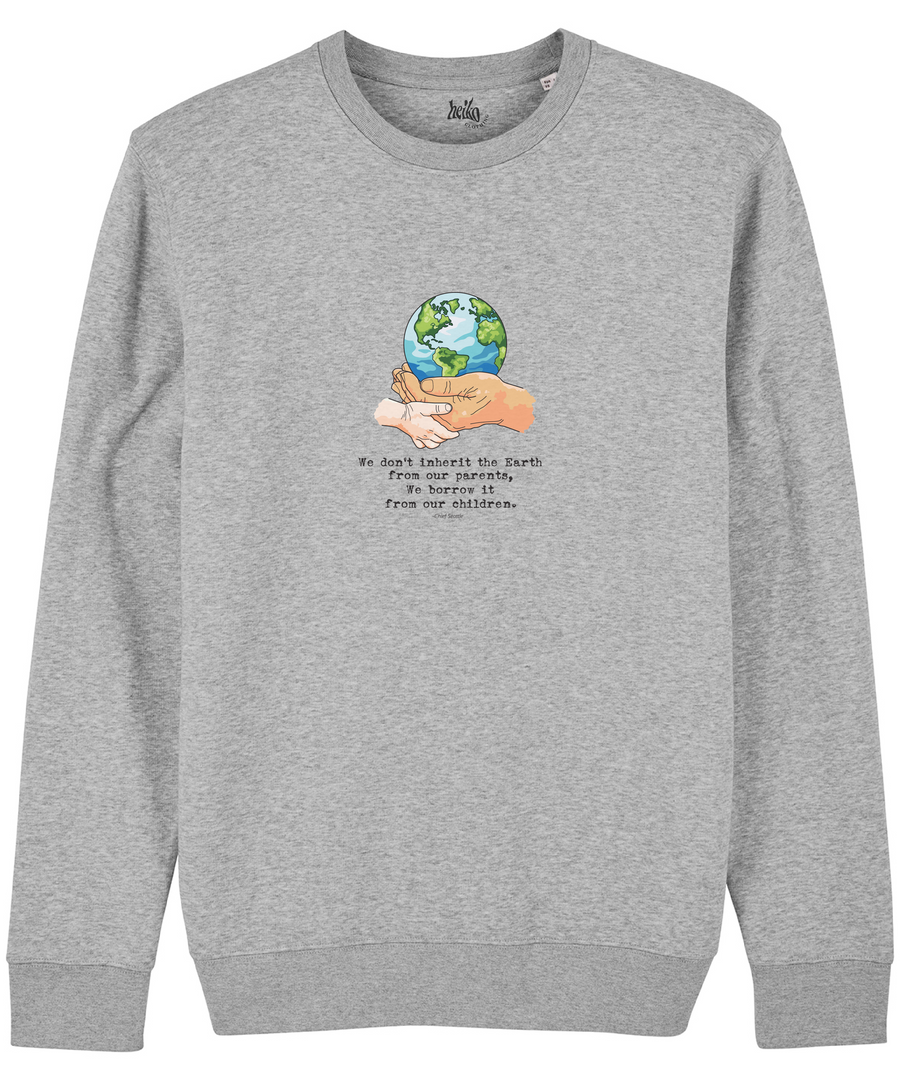 We don't inherit the Earth (With logo) - Unisex Sustainable Sweatshirt - New Design '24