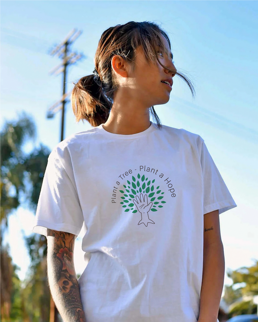 Plant a Tree Plant a Hope - New Design '24  Unisex Organic Cotton T-Shirt