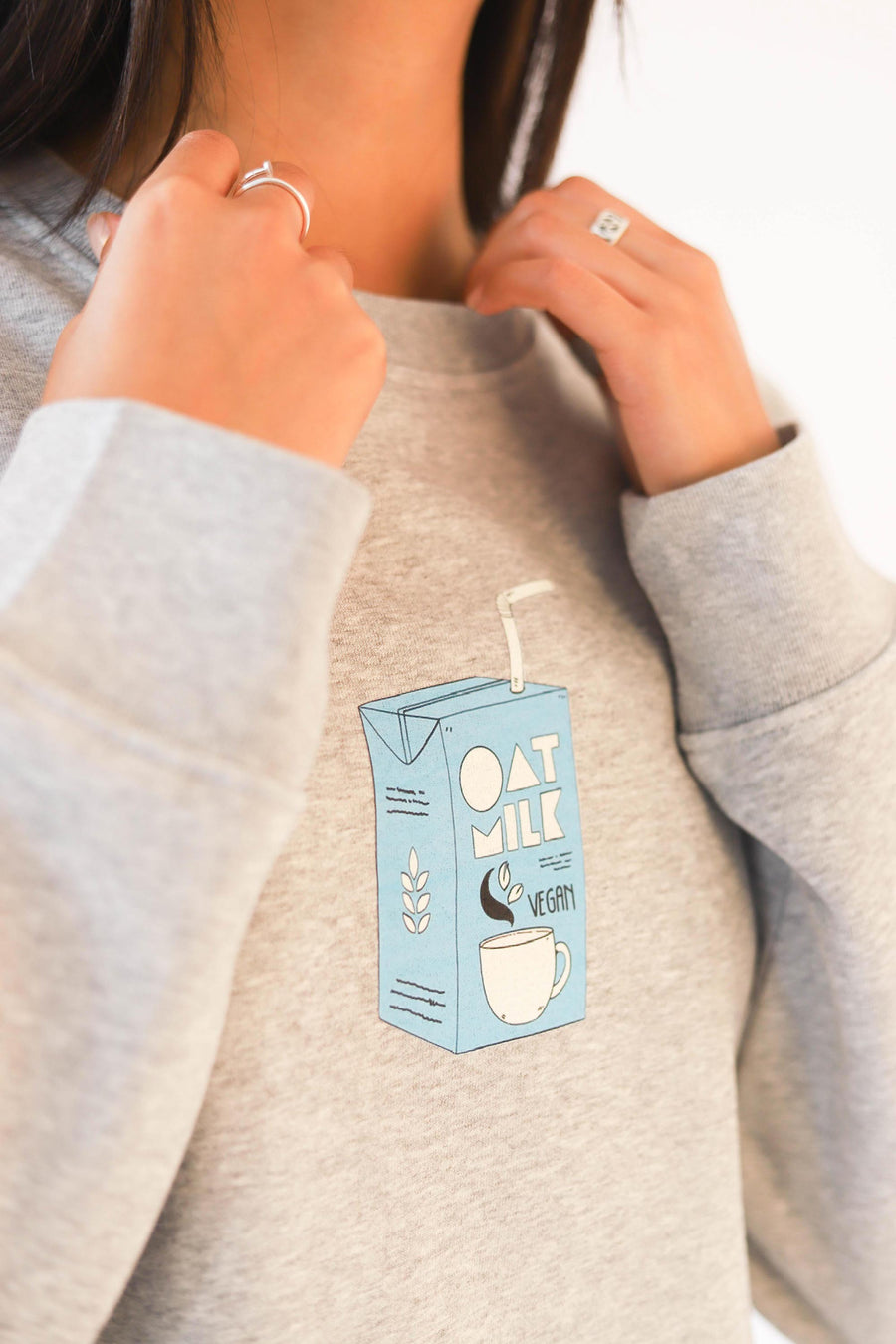 Oat Milk Addict - Unisex Sustainable Sweatshirt