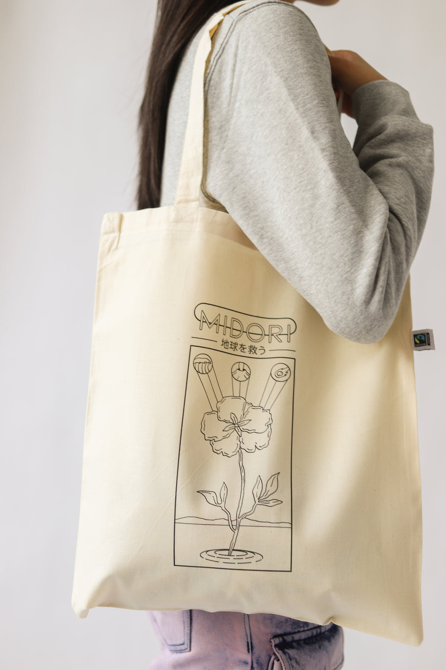 Midori Tote Bag - Vegan - 100% Organic Cotton