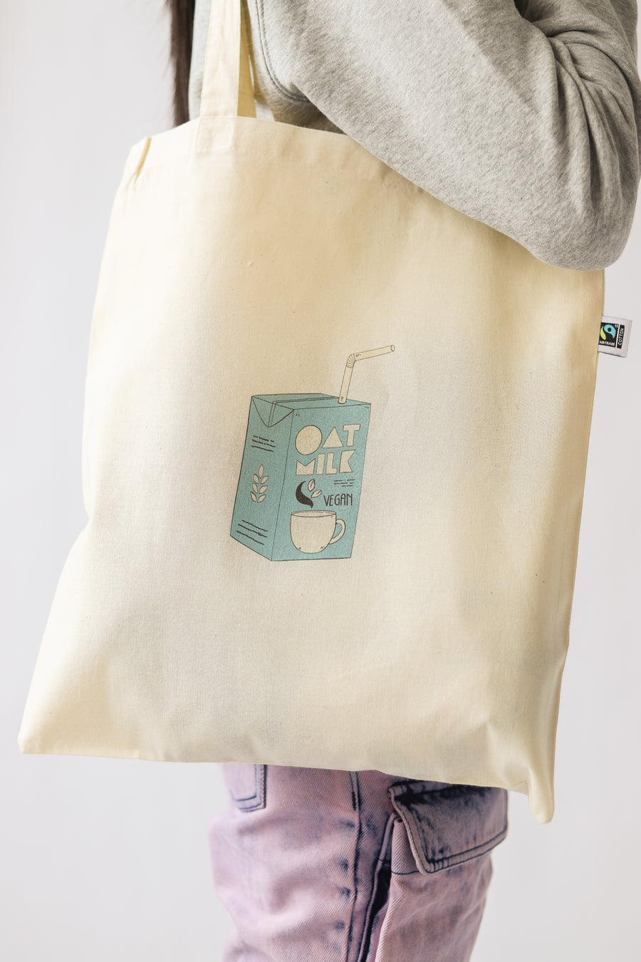 Oat Milk Addict Tote Bag - Vegan - 100% Organic Cotton