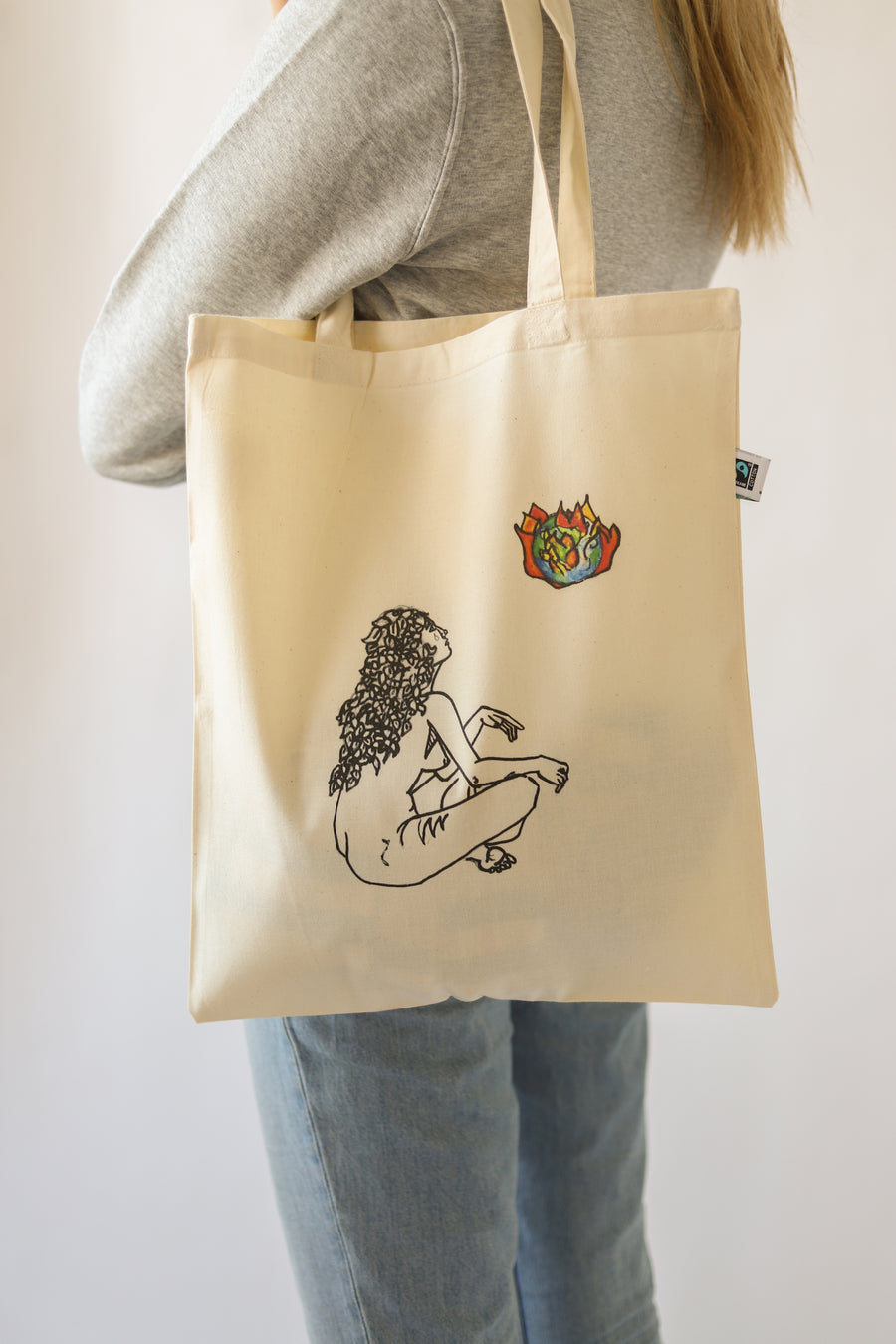 Burning Earth Tote Bag - Vegan - 100% Organic Cotton