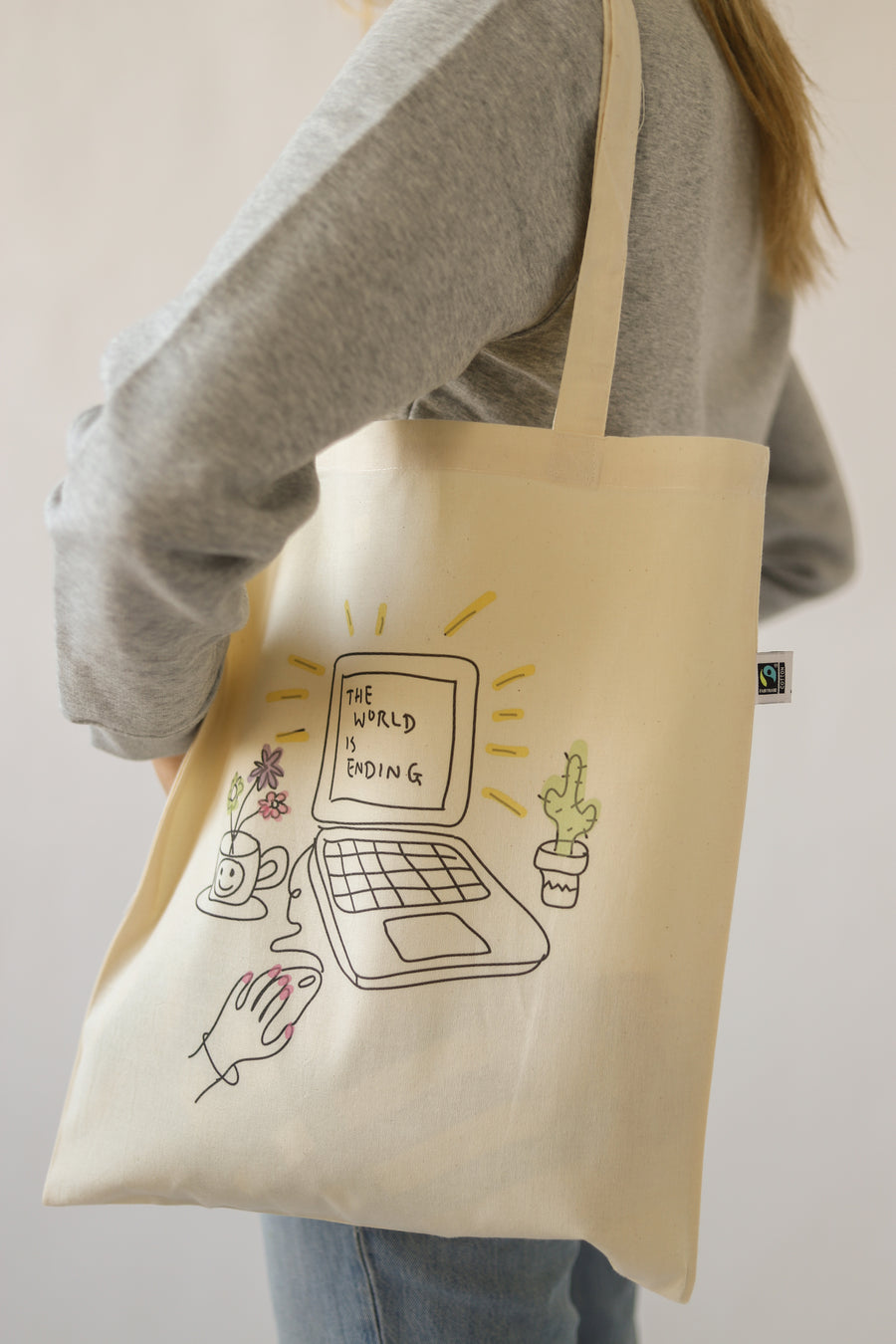 Positive Vibez Only Tote Bag - Vegan - 100% Organic Cotton