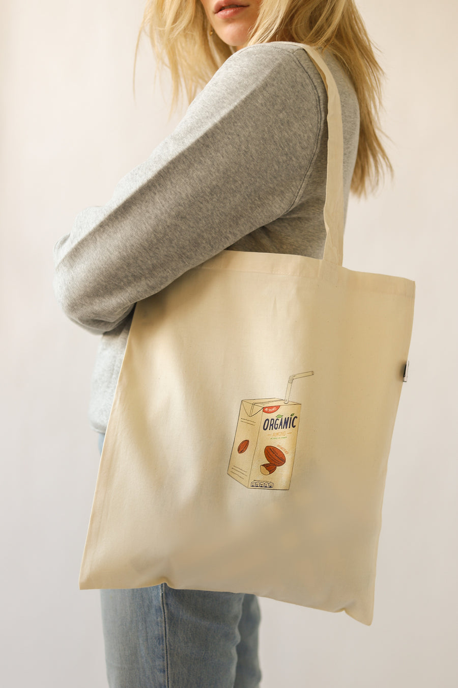 Almond Milk Addict Tote Bag - Vegan - 100% Organic Cotton