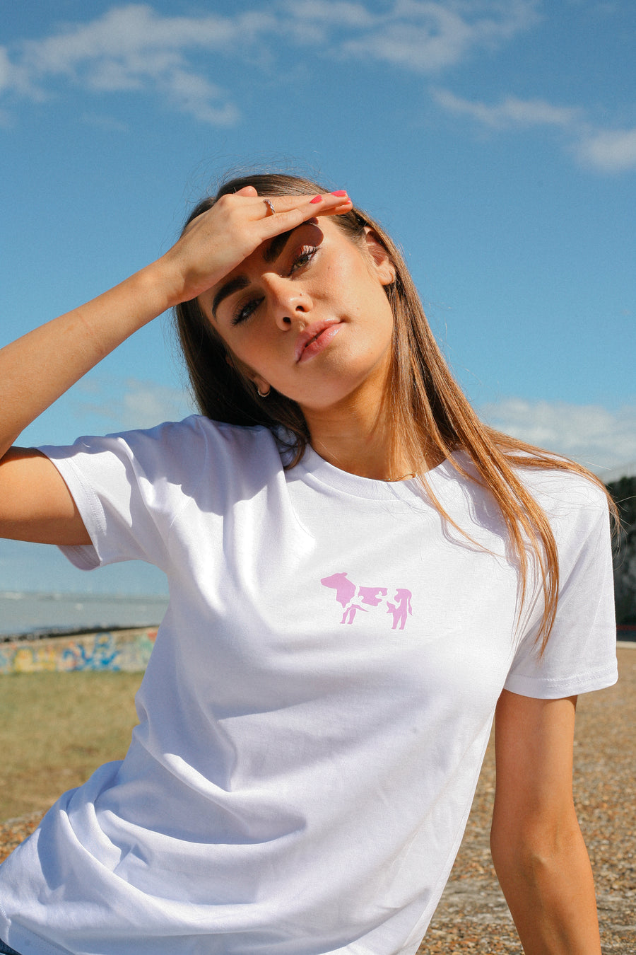 Pink Cow - Unisex Organic Cotton T-Shirt