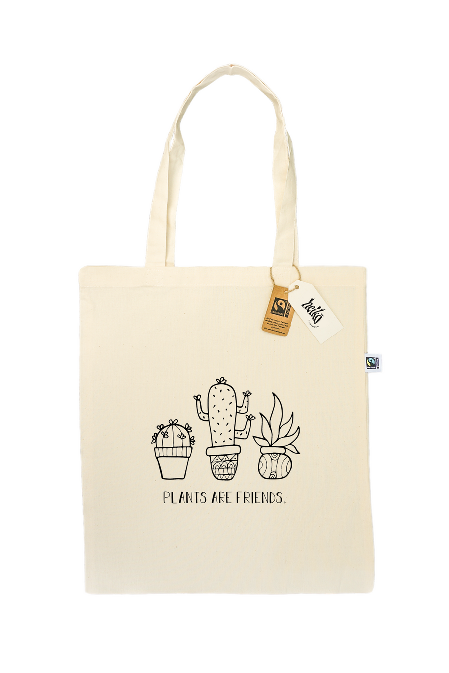 Plants are Friends Tote Bag - Vegan - 100% Organic Cotton