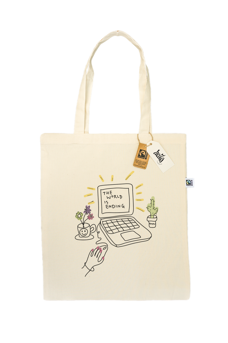 Positive Vibez Only Tote Bag - Vegan - 100% Organic Cotton