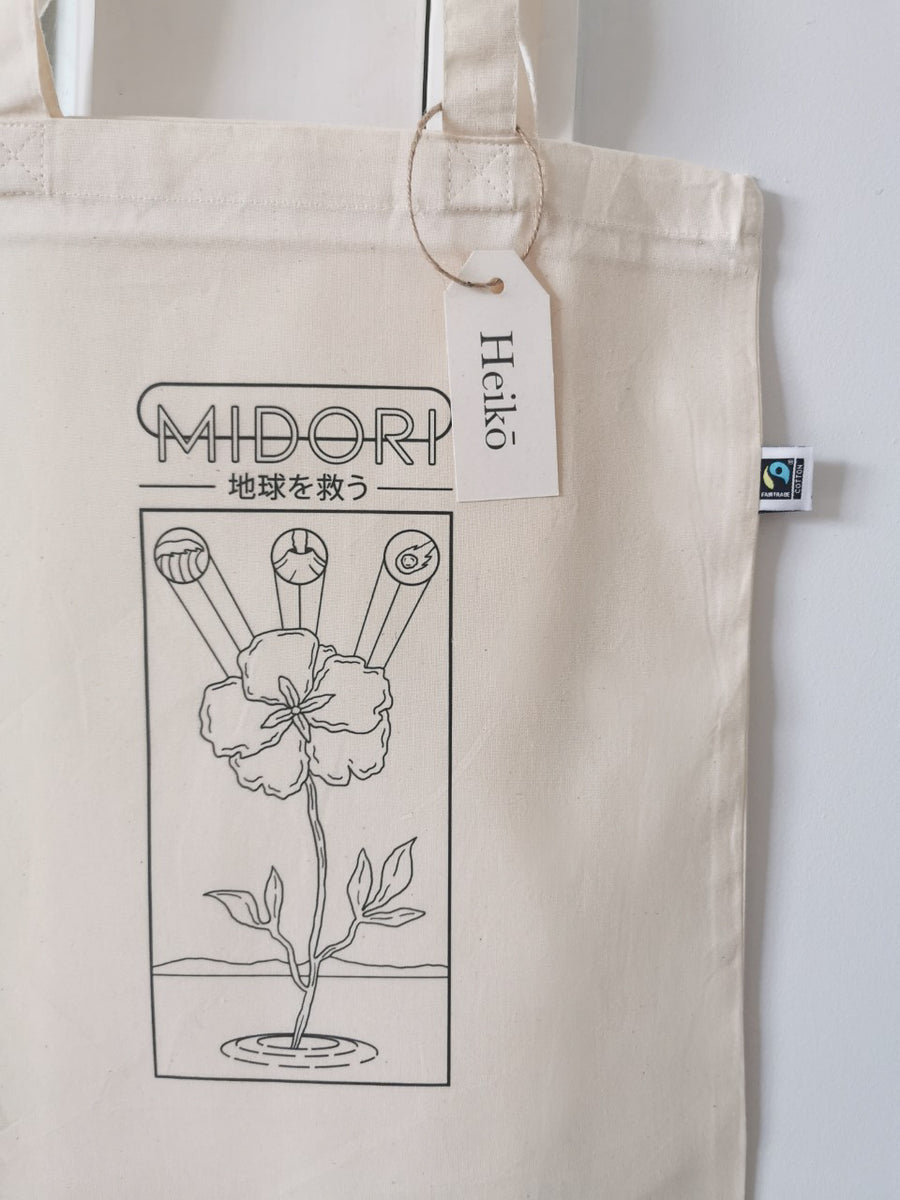 Midori Tote Bag - Vegan - 100% Organic Cotton