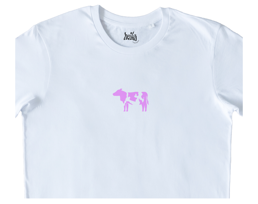 Pink Cow - Unisex Organic Cotton T-Shirt